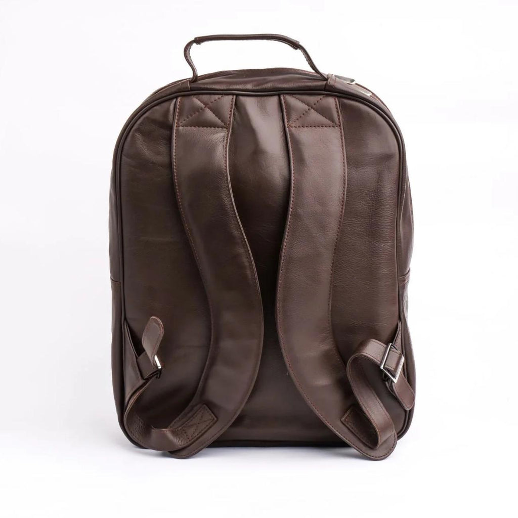 Handmade Top-Grain Cowhide Leather Backpack: 17" Laptop Bag - Travel Leather Rucksack