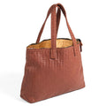 Handwoven Full Grain Leather Tote Bag: Handmade Women's Shoulder Bag - Handbag