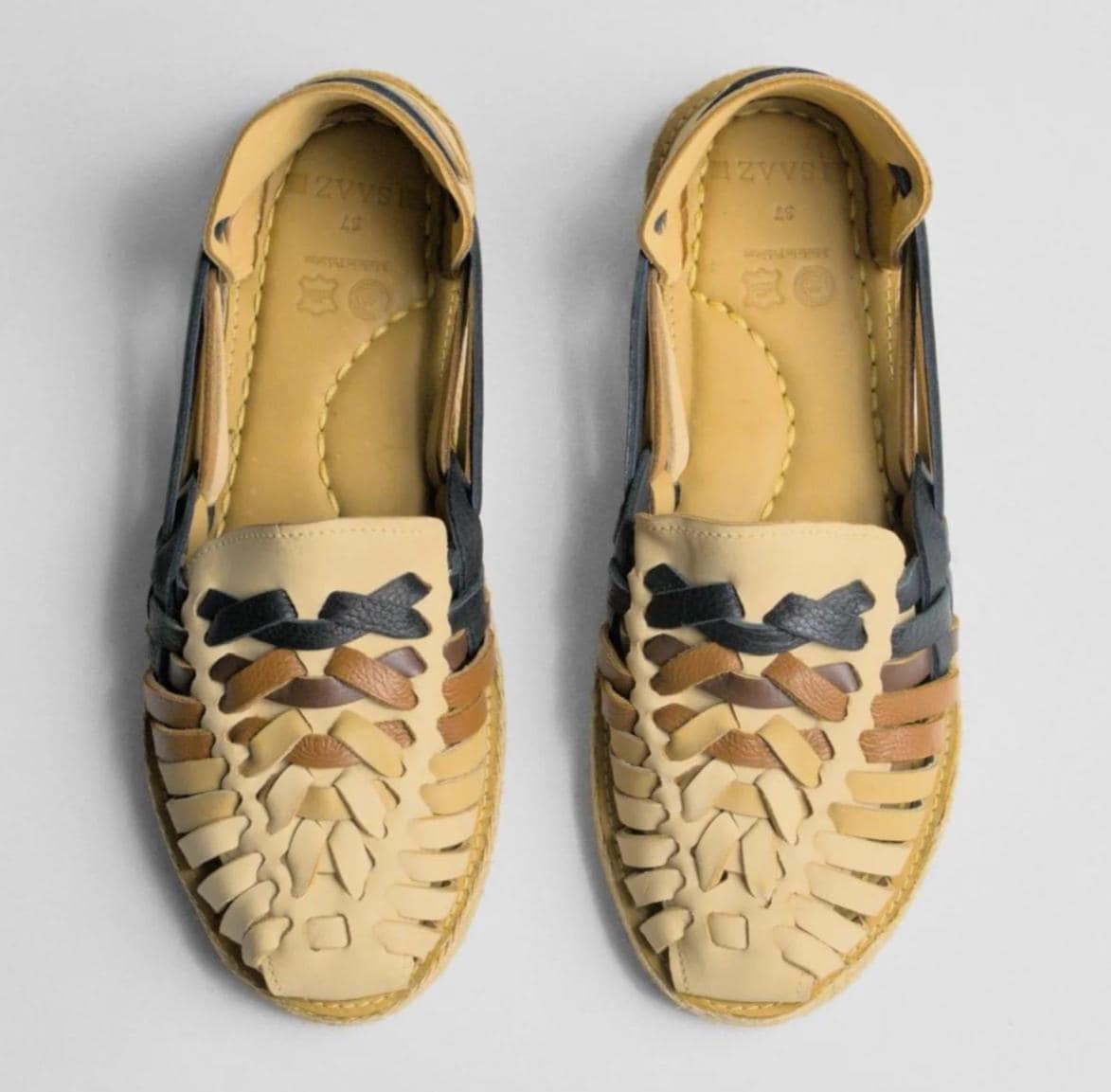 Handmade Leather Huarache Sandals: Colorful Mexican Style Boho Shoes