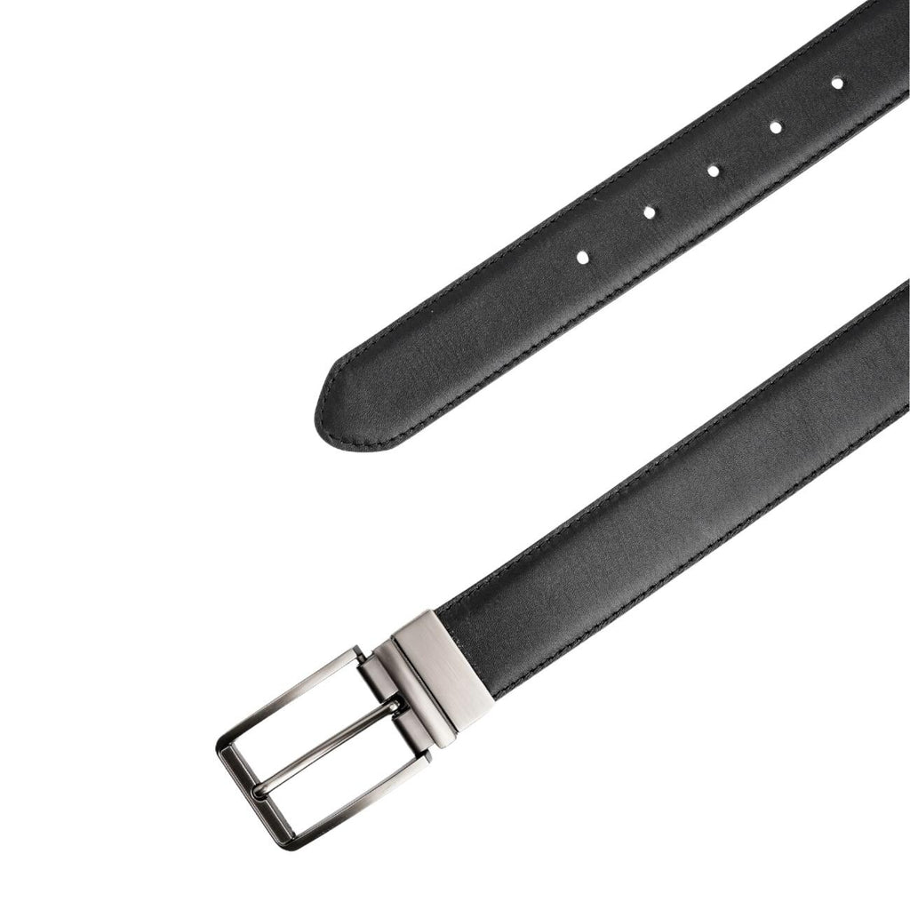 Handmade Reversible Men’s Leather Belt – Crocodile Textured & Smooth Finish with Silver-Tone Buckle
