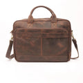 Full-Grain Leather Laptop Backpack: Handmade Travel Office Bag
