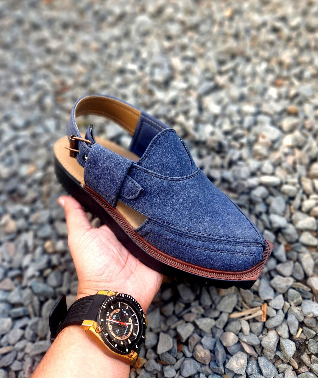 Handmade Suede Leather Peshawari Sandal: Traditional Style Peshawari Chappal Kaptaan Chappal