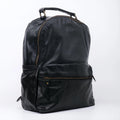 Handmade Black Leather Backpack: 13" Laptop Bag Rucksack Travel Bag