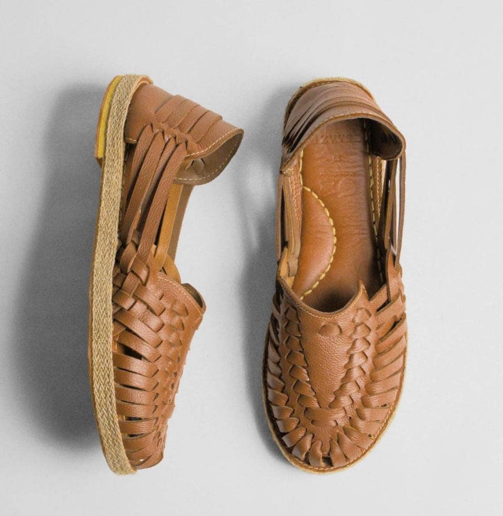 Handmade Leather Huarache Sandals: Mexican Fisherman Style Vintage Shoes