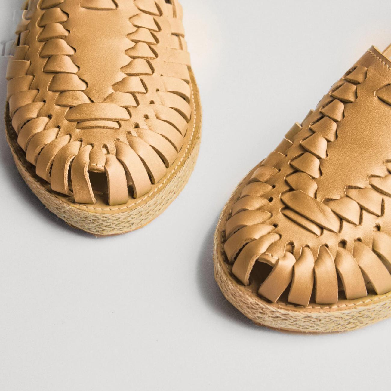 Handmade Leather Huarache Sandals: Mexican Fisherman Style Vintage Shoes