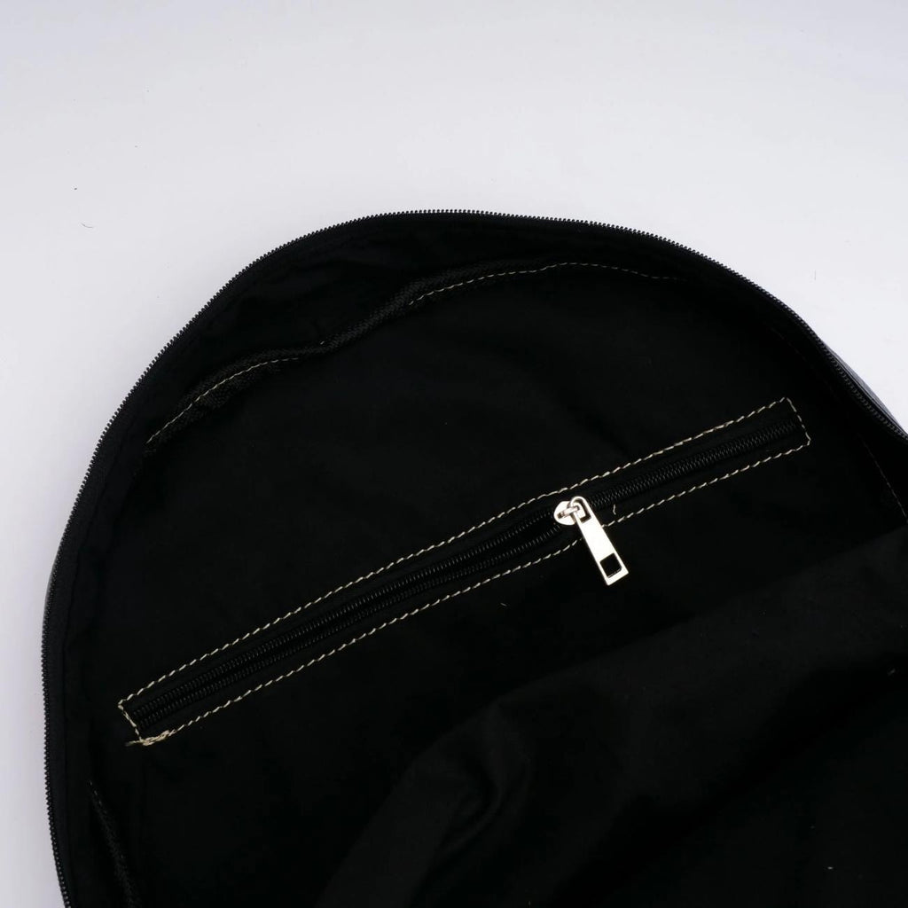 Handmade Black Leather Backpack: 13" Laptop Bag Rucksack Travel Bag