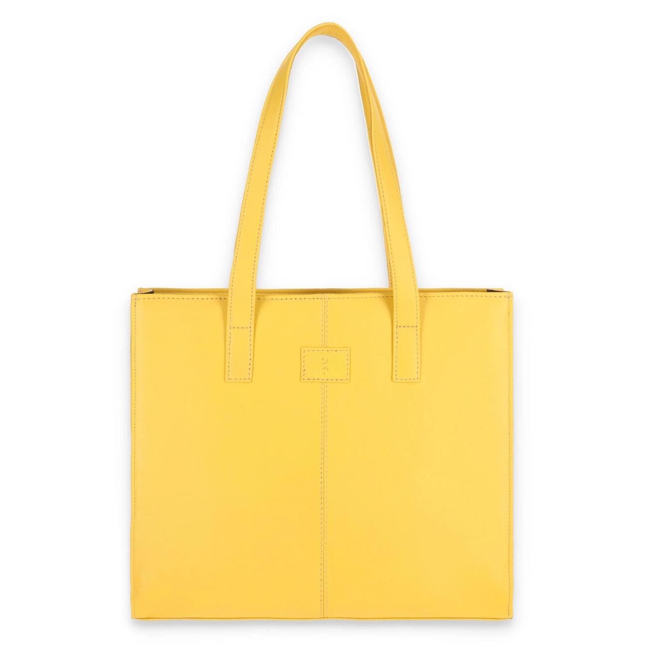 Handmade Leather Tote Bag: Tan Brown Zipper Handbag, Shoulder Bag for Everyday Carry