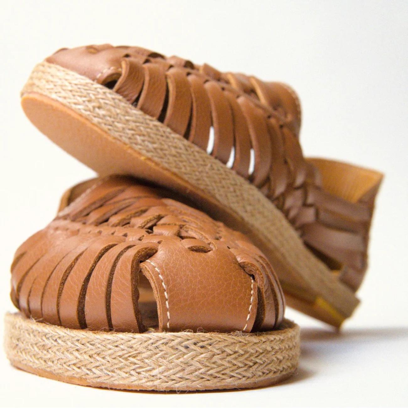 Handmade Leather Huarache Sandals: Colorful Mexican Style Boho Shoes
