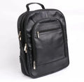Personalized Black Leather Backpack: 17" Laptop Bag, Top Grain Cowhide